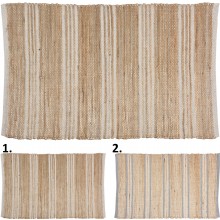 Bavlnený tkaný koberec v dvoch rôznych pásikavých prevede...