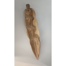 Drevená dekorácia misky v tvare listu z teakového dreva 1...
