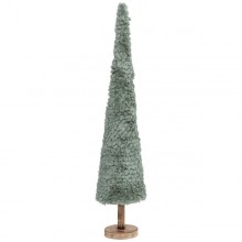 Drevená dekorácia vianočného stromčeka potiahnutého so ze...