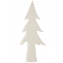 Keramická dekorácia vianočného stromčeka v bielom farebno...