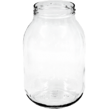 Sklenená transparentná fľaša s objemom 3000 ml 38570