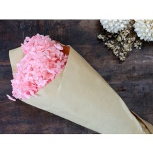 Sušená kytica ružových hortenzií v hnedom papieri Chic An...