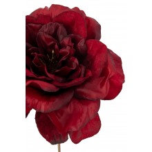Umelá dekorácia ruže v bordovom farebnom prevedení na dlh...
