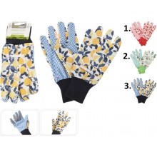 Záhradnícke textilné rukavice s krásnou potlačou v troch ...