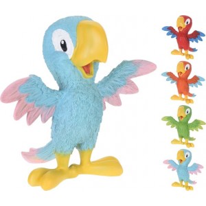 Polystonová farebná postavička hravého papagája v troch farebných prevedeniach 22749