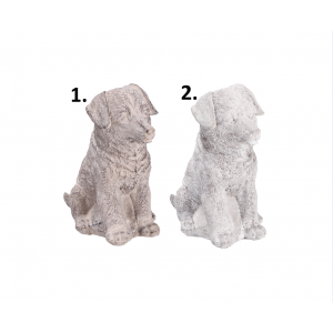 Cementová dekorácia v tvare sediaceho psíka v dvoch prevedeniach 16 x 11 x 19 cm 41923