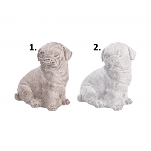 Cementová dekorácia v tvare sediaceho psíka v dvoch prevedeniach 17,5 x 12 x 19 cm 41925