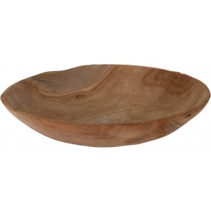 Drevená miska z teakového dreva o priemere 40 cm 37138