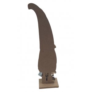 Drevená postavička stojaceho škriatka s mentolovou čiapkou a krhlou v ruke 8 x 4,5 x 31 cm 39417