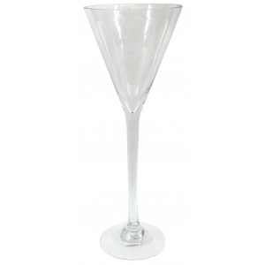 Sklenená váza v tvare pohára na drinky 19*19*50 cm 24171