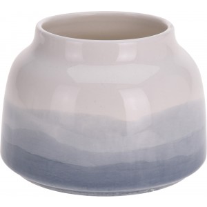 Keramická váza s modro bielym ombré vzorom 34317