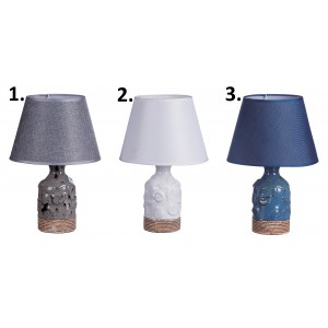 Keramická dekorácia lampy v troch farebných prevedeniach s morským dekorovaním 25 x 38 cm 39750