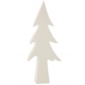 Keramická dekorácia vianočného stromčeka v bielom farebnom prevedení 23,2 x 8,2 x 54,6 cm Jolipa 42292