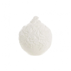 Keramická dóza - cukornička v bielom farebnom prevedení s dekorom ružičiek 10 x 9 x 11 cm Blanc Maricló 41746