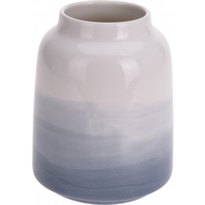 Keramická váza s modro bielym ombré vzorom 34318