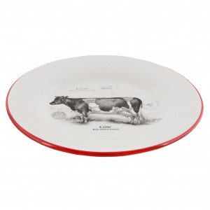 Keramický tanier s motívom kravy Ø 26 x 3 cm Clayre-Eef 23303