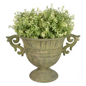 Kovový kvetináč zelená  patina 36,2x24,5x21,5 cm Esschert design