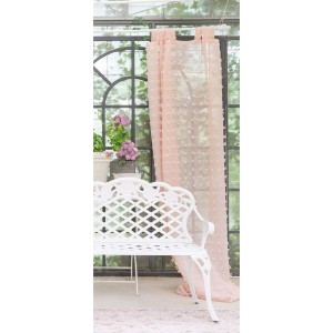 Látková záclona - záves v marhuľovej priehľadnej farbe s pútkami na zavesenie 150 x 290 cm Blanc Maricló 39933