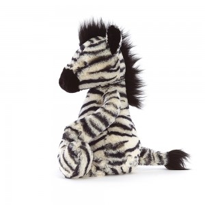 Plyšová krémovo-čierna pásikavá zebra Bashful Zebra s jemnou hrivou a chvostom 31 cm 40681