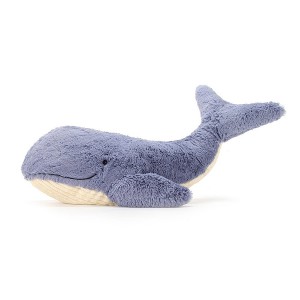 Plyšová malá modro biela veľryba Jellycat Wilbur Whale 34880