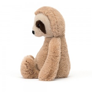 Plyšový hanblivý pomalý leňochod Bashful Sloth s hnedou jemnou srsťou 28 cm Jellycat 39656