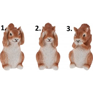 Polyresinová dekorácia hrdzavej sediacej veveričky s veľkým chvostom v troch prevedeniach 34,5 cm 37693