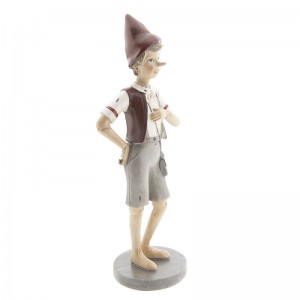 Polyresinová dekorácia známej postavičky dreveného chlapčeka menom Pinocchio na podstavci 11 x 9 x 30 cm Clayre & Eef 36071
