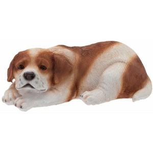 Polyresinová postavička hnedo-bieleho psíka menom Baloo 21 cm 37424