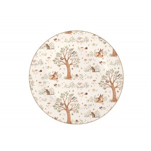 Porcelánový biely dezertný tanier FOREST FRIENDS s rozkošným motívom zvieratiek s priemerom 19 cm Isabelle Rose 37846
