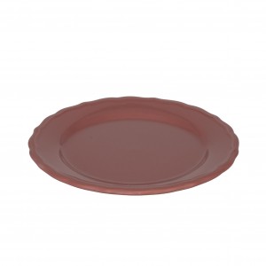 Porcelánový tanier Julia v červenom farebnom prevedení s vlnitým okrajom 21 x 2 cm 40128