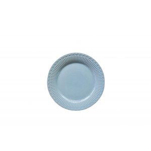 Porcelánový tanier v modrej farbe v retro štýle so srdiečkovým motívom a vrúbkami 19 cm Isabelle Rose 39066