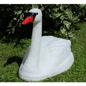 Záhradná jazierková dekorácia plávajúca plastová labuť 80 cm 21363