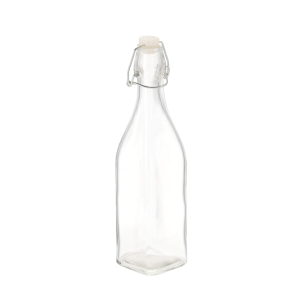 Sklenená transparentná fľaša s klipsovým vrchnákom 0,5 litra 41549