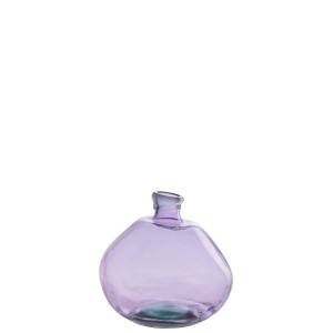 Sklenená váza s hladkým prevedením v fialovom farebnom prevedení s hrdlom 33 x 33 x 33 cm JOLIPA 39205