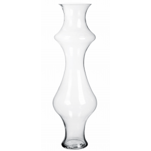 Sklenená vysoká váza číre sklo 22xH70 cm 33122