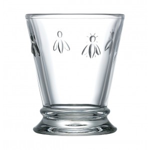Sklenený transparentný pohár s motívom včielky 300 ml  38189
