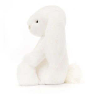 Snehovo-biely plyšový zajačik Bashful Luxe Bunny Luna so zlatým noštekom 31 cm Jellycat 42288