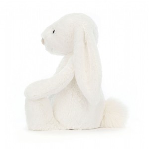 Snehovo-biely plyšový zajačik Bashful Luxe Bunny Luna so zlatým noštekom 51 cm Jellycat 41952