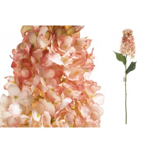 Umelá dekorácia hortenzie - Hydrangea v ružovom farebnom prevedení na dlhej zelenej stonke 85 cm 42762