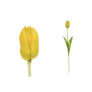 Umelá ozdobná dekorácia tulipánu v žltom farebnom prevedení 42 cm 42730