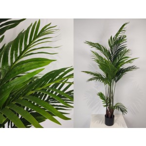 Umelá plastová dekorácia zelenej palmy v plastovom kvetináči 155 cm 42728