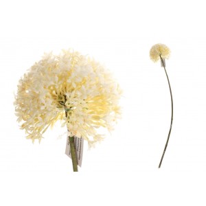 Umelý cesnakový kvet bielej farby na stonke 66 cm 35194