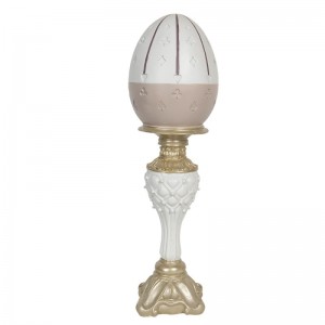 Veľkonočná dekorácia vajce na stojane z polyresinu 13x13x44 cm Clayre-Eef 33248