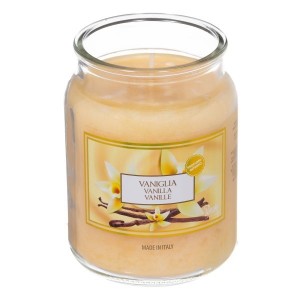 Vonná sviečka v sklenenej transparentnej dóze s vanilkovou vôňou 411 g 38762