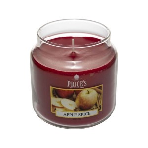 Vonná sviečka v sklenenej transparentnej dóze s vôňou jablka a škorice 411 g 38781