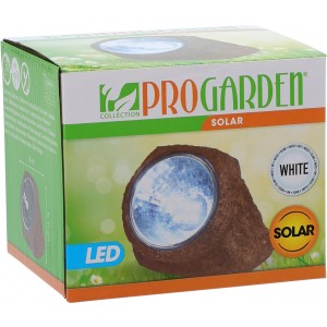 Záhradná dekorácia solárnej LED lampy v tvare kameňa v štyroch prevedeniach 12 cm 40536